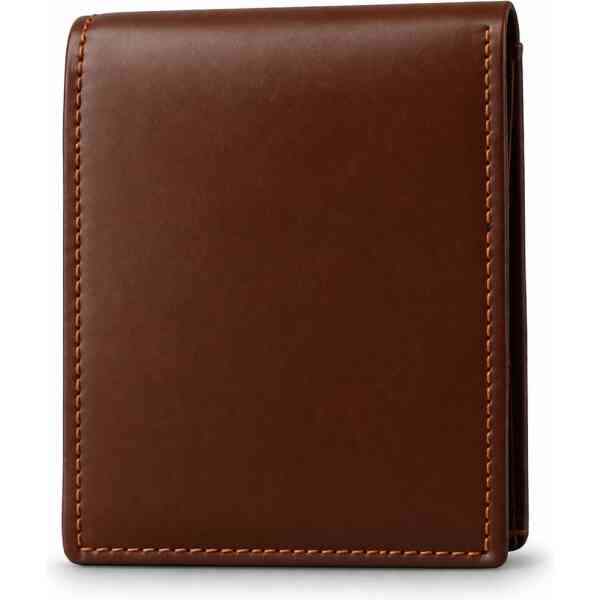 Premium Dark Brown Leather Wallet for Men – Classic Vertical Slim Card Holder