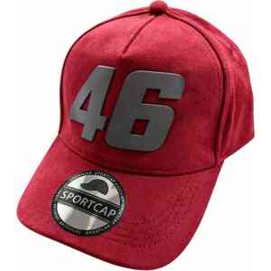 Premium Suede 46 Sports Cap – Maroon Red