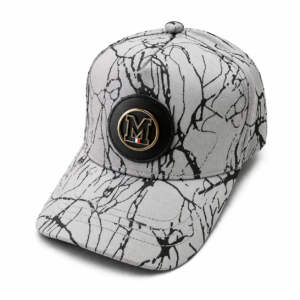Light Grey Marble M Logo Adjustable Fashion Cap