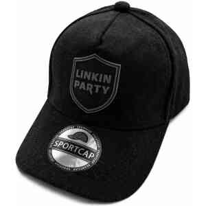 Premium Suede Linkin Party Shield Cap – Black