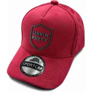 Premium Suede Linkin Party Shield Cap – Maroon Red