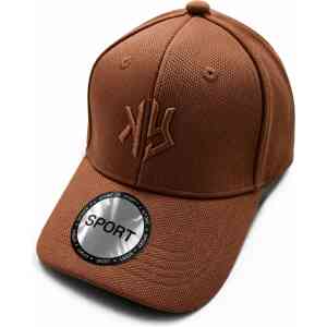 Premium Textured Monogram Sports Cap – Walnut Brown