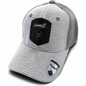 Premium Mesh Trucker Cap with Signature Shield Patch – Grey & White