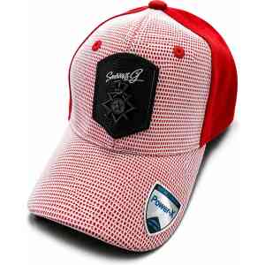 Premium Mesh Trucker Cap with Signature Shield Patch – Red & Pink