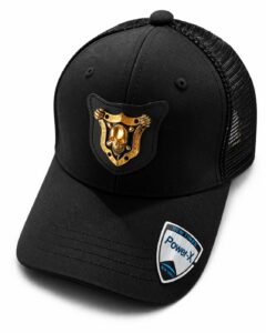 Premium Skull Emblem Trucker Cap – Black