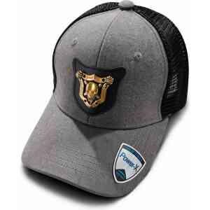 Premium Skull Emblem Trucker Cap – Ash Grey