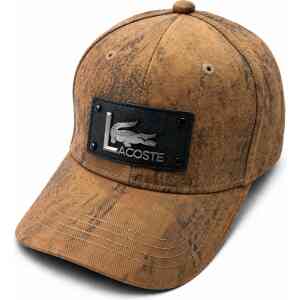 Men’s Vintage Brown Lacoste Patch Baseball Cap