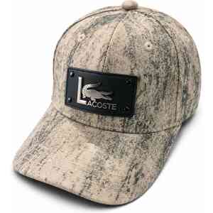 Men’s Stone Beige Lacoste Patch Premium Baseball Cap