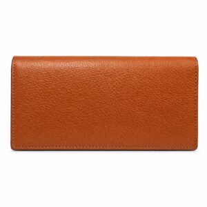 Classic Tan Pebble Leather Long Wallet – Premium Men’s Cash Holder