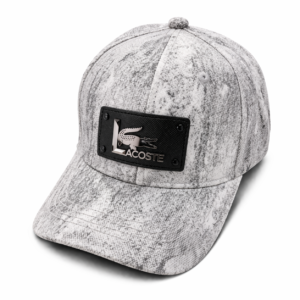 Men’s White Textured Lacoste Patch Baseball Cap