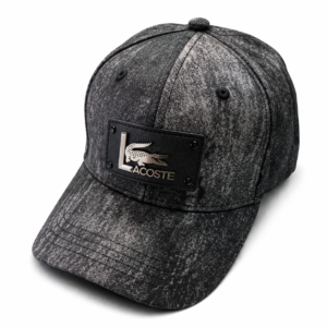 Men’s Smoky Black Textured Lacoste Baseball Cap