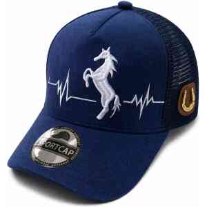 Premium Horse Heartbeat Trucker Cap – Adjustable Mesh Sports Cap
