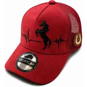 Premium Horse Heartbeat Trucker Cap – Adjustable Mesh Sports Cap