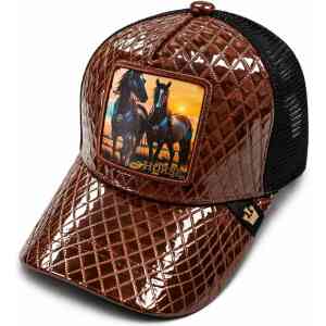 Premium Horse Patch Quilted Trucker Cap – Adjustable Fashion Cap