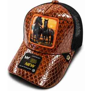 Premium Horse Patch Quilted Trucker Cap – Adjustable Fashion Cap