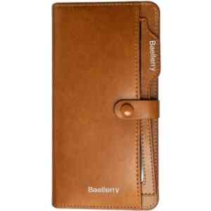 Baellerry Premium Tan Strap Long Wallet for Men
