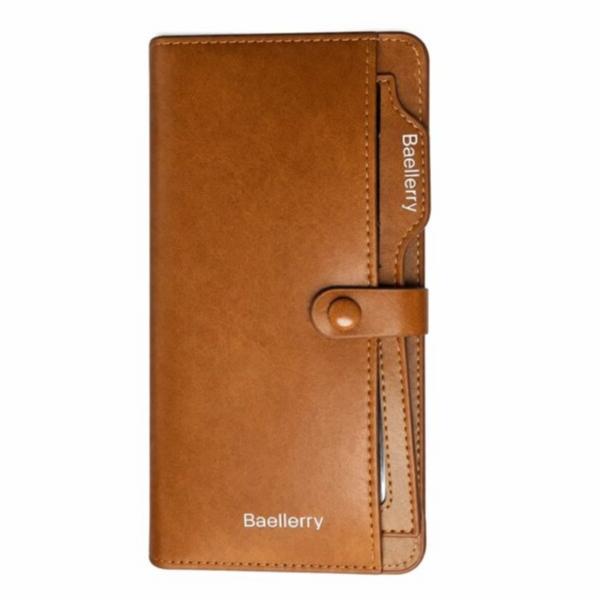 Baellerry Premium Black Long Leather Wallet for Men – Strap Closure Executive Wallet - Image 2