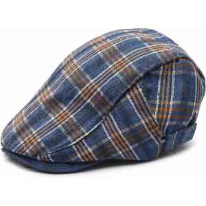 Premium Jessie Check Flat Cap – Classic Gatsby Newsboy Cap for Men