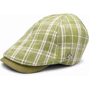 Premium Check Jessie Flat Cap – Classic Gatsby Newsboy Cap for Men