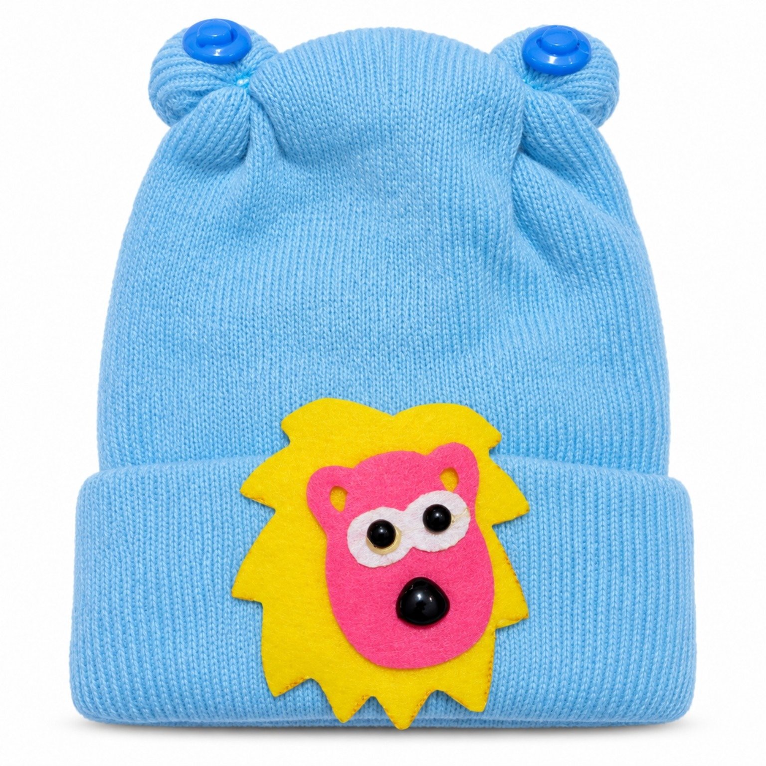 Kids Knitted Lion Winter Cap with Cute Ears – Warm & Soft Winter Hat - Image 2