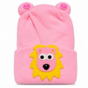 Kids Knitted Lion Winter Cap with Cute Ears – Warm & Soft Winter Hat