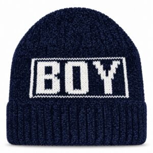 Kids Knitted “BOY” Winter Beanie Cap – Warm Soft Woolen Hat
