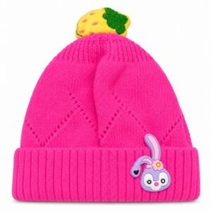 Kids Cute Bunny Pom Pom Winter Beanie Cap – Knitted Winter Cap