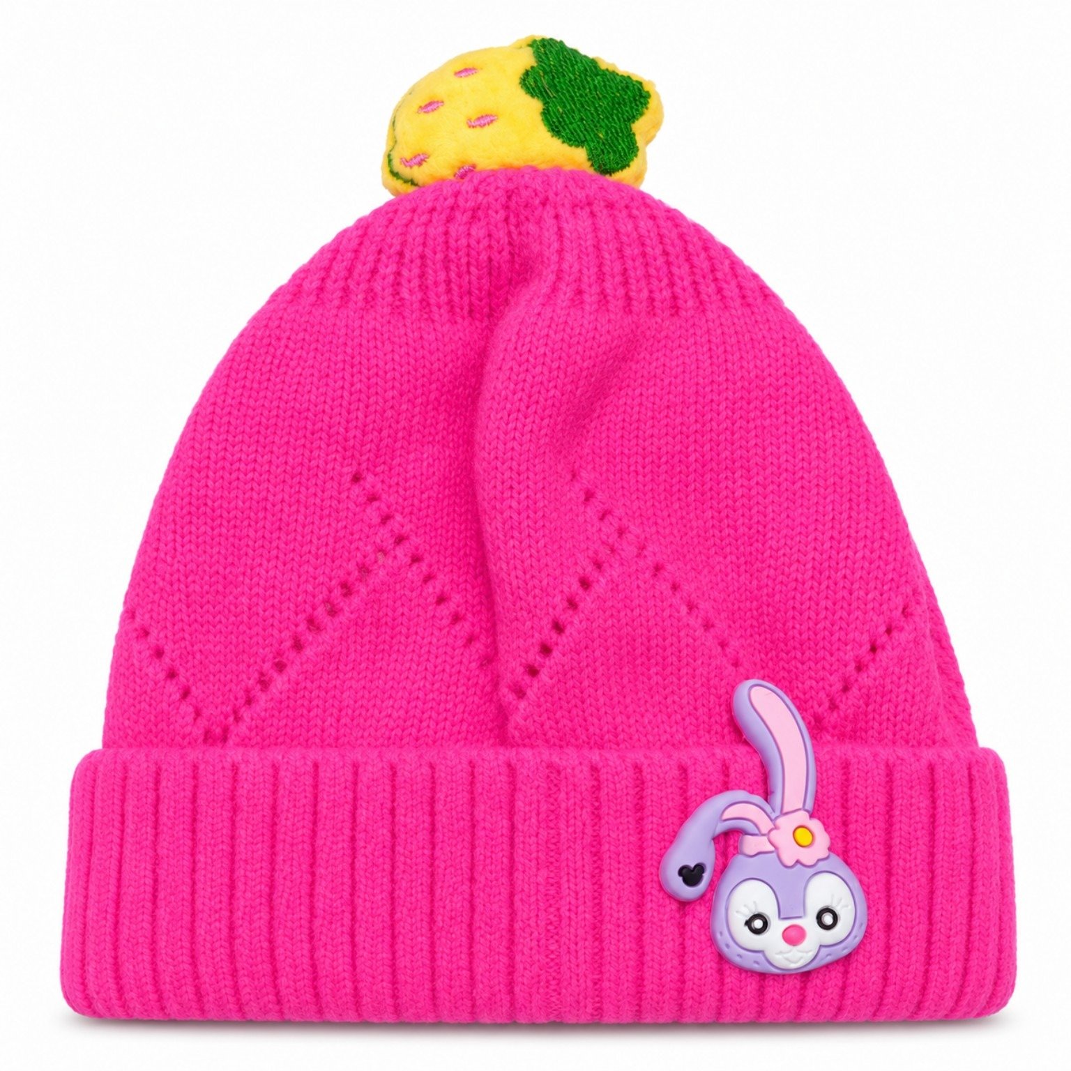 Kids Cute Bunny Pom Pom Winter Beanie Cap – Knitted Winter Cap