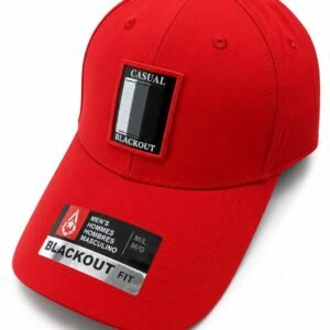 Premium Red Casual Blackout Baseball Cap