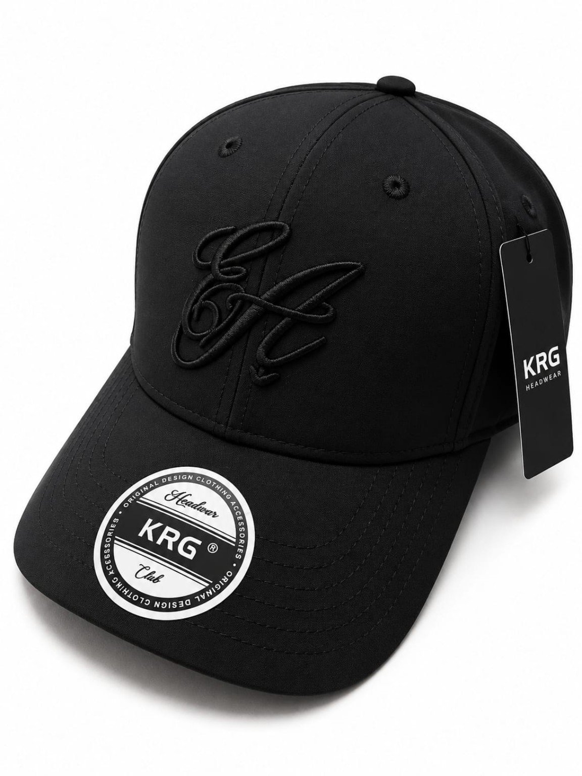 Premium Black Designed Embroidered Baseball Cap