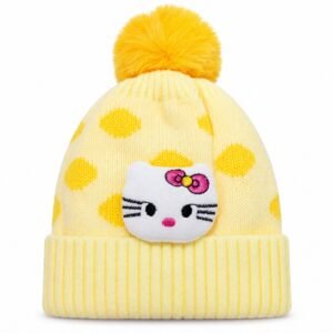 Kids Cute Pom Pom Winter Beanie Cap – Soft Knitted Cap