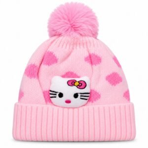 Kids Cute Pom Pom Winter Beanie Cap – Soft Knitted Cap