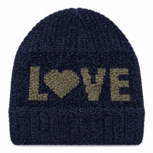 Kids Knitted “LOVE” Winter Beanie Cap – Warm Soft Woolen Hat